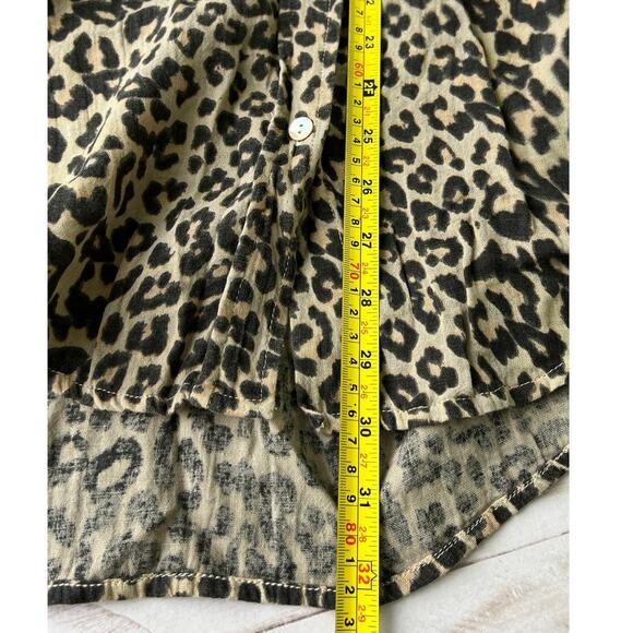 NWT Anthropology by Kyla Seo Women's Kapri Shirt Size Small Wild Cheetah - Picture 11 of 13